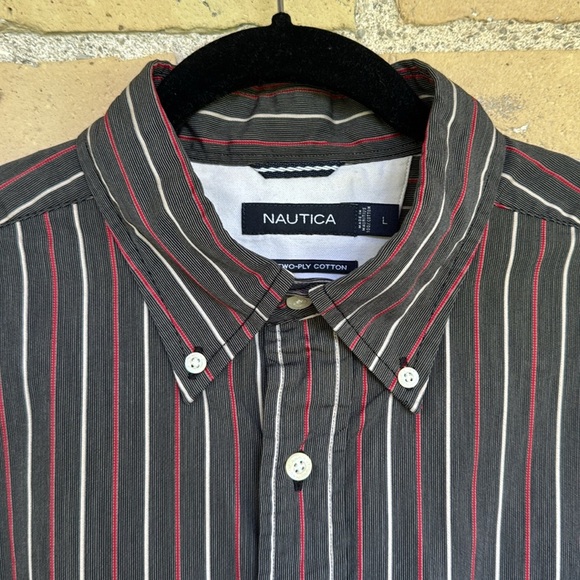 Nautica Men's Striped Black Shirt - Picture 2 of 3